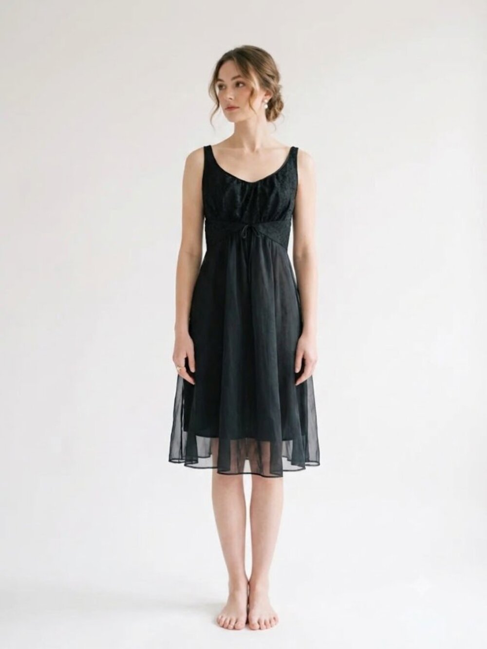 Vintage 1950s Vanity Fair Lingerie Set Sheer Robe + Nightgown